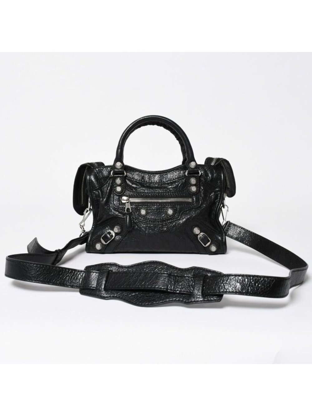 Balenciaga Classic Mini City 2-Way Handbag Black